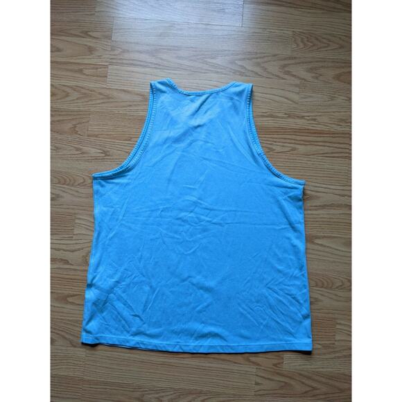 Nike Drifit Just Do It Tank Top Size L Blue Swoosh Logo Blue Athletic - Picture 2 of 7